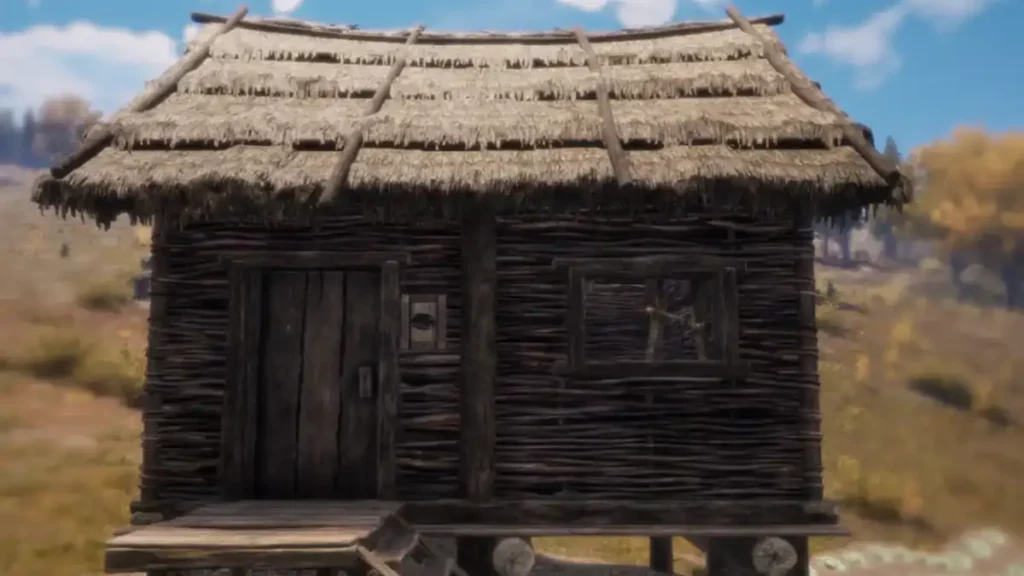 Medieval Dynasty moving settlement - Simple House ready to be deconstructed.