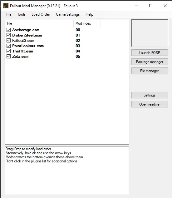 Fallout 3 mods guide: FOMM interface
