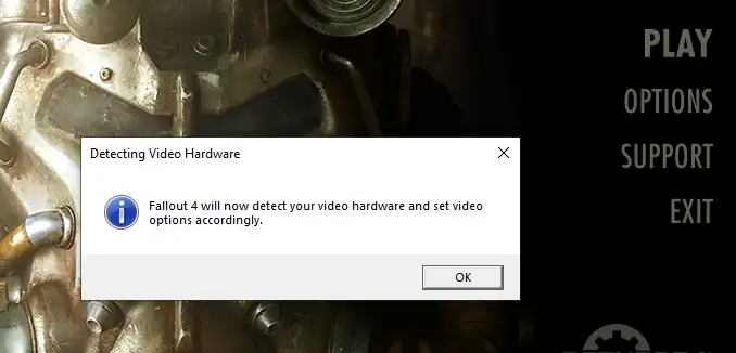 Fallout 4 detecting hardware settings